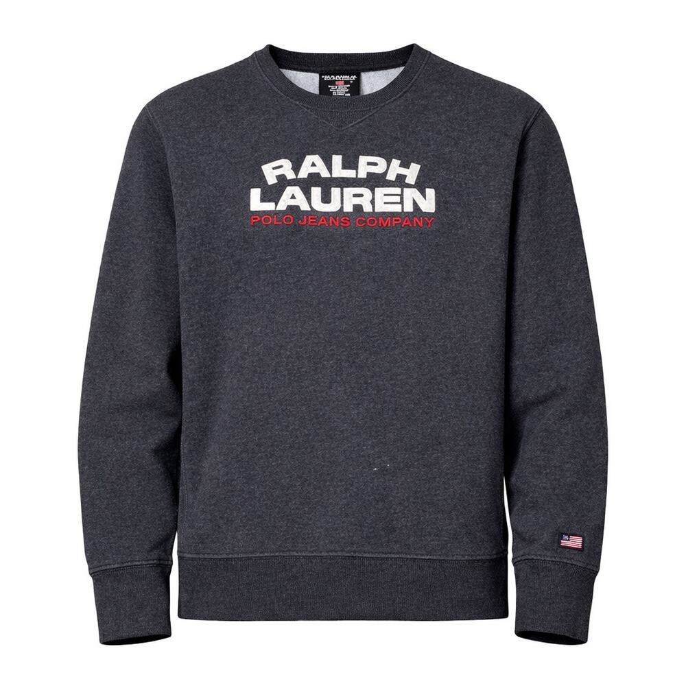 Polo Jeans Co Ralph Lauren Vintage Crewneck Sweatshirt M Gray Fleece